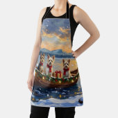 Cairn Terrier Christmas Boat Holiday Schort (Insitu)