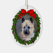 Cairn Terrier Dog Art van Glenda S. Harlan Keramisch Ornament (Rechts)