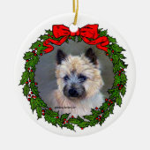 Cairn Terrier Dog Art van Glenda S. Harlan Keramisch Ornament (Voorkant)
