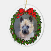 Cairn Terrier Dog Art van Glenda S. Harlan Keramisch Ornament (Links)
