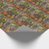 Cairn Terrier Dog Autumn Harvest Thanksgiving Cadeaupapier (Hoek)
