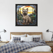 Cairn Terrier Dog Canvas Afdruk (Insitu (Slaapkamer))