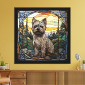 Cairn Terrier Dog Canvas Afdruk (Insitu (Woonkamer))