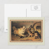 Cairn Terrier Dog en Haar Puppies Briefkaart (Voorkant / Achterkant)