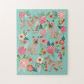 Cairn Terrier Dog Florals Legpuzzel (Verticaal)