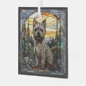 Cairn Terrier Dog Glas Ornament (Voorkant links)