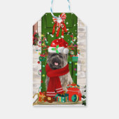 Cairn Terrier Dog Kerstmis Cadeaulabel (Achterkant)