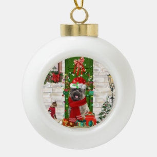 Cairn Terrier Dog Kerstmis Keramische Bal Ornament