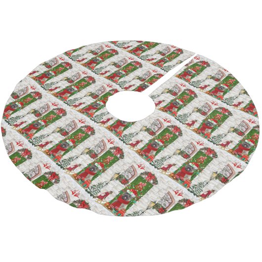 Cairn Terrier Dog Kerstmis Kerstboom Rok (Gekanteld)