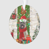 Cairn Terrier Dog Kerstmis Ornament (voorkant)