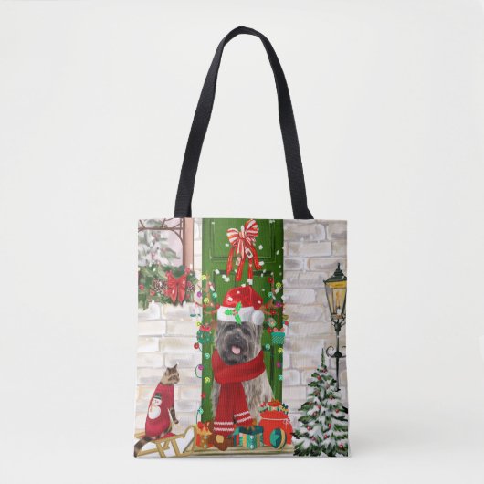 Cairn Terrier Dog Kerstmis Tote Bag (Voorkant)