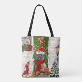 Cairn Terrier Dog Kerstmis Tote Bag (Achterkant)