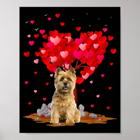 Cairn Terrier Dog Lover Heart Shape Cairn Terrier  Poster (Voorkant)