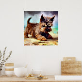 Cairn Terrier Dog Poster (Keuken)