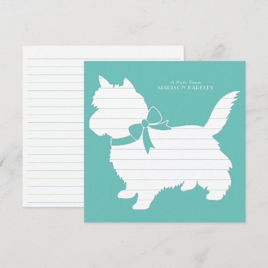 Cairn Terrier Dog Puppy Bedankkaart (Voorkant / Achterkant)