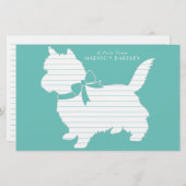 Cairn Terrier Dog Puppy Briefpapier (Voorkant / Achterkant)
