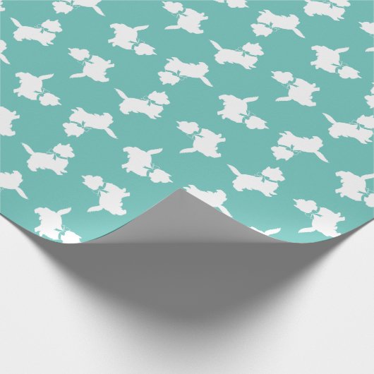 Cairn Terrier Dog Puppy Cadeaupapier (Hoek)