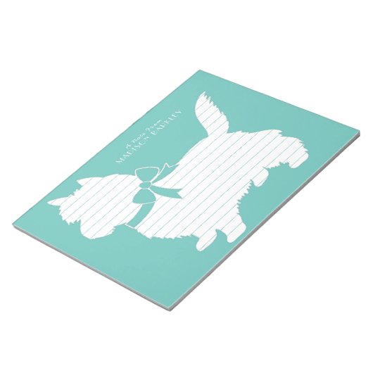 Cairn Terrier Dog Puppy Notitieblok (Schuin)