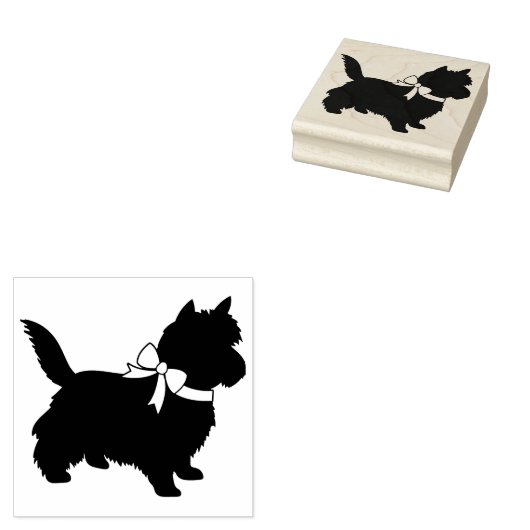 Cairn Terrier Dog Puppy Rubberstempel (Gestempeld)