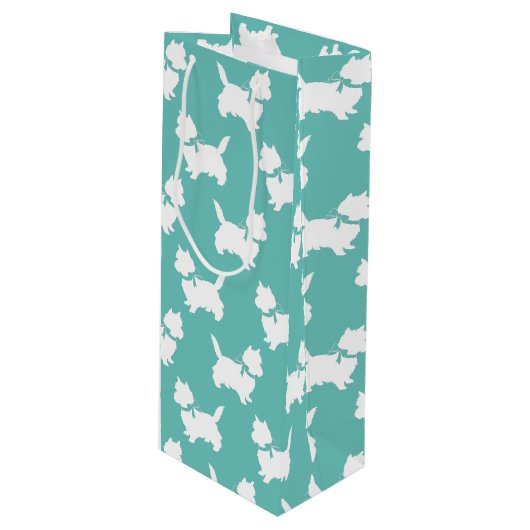 Cairn Terrier Dog Puppy Wijn Cadeautas (Voorkant Gekanteld)