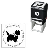 Cairn Terrier Dog Puppy Zelfinktende Stempel (In situ)