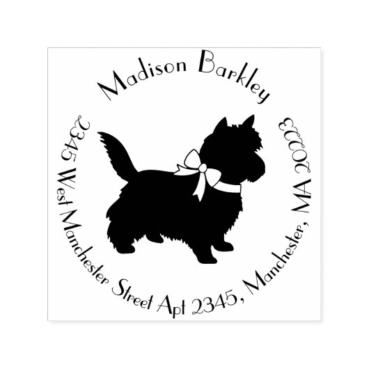 Cairn Terrier Dog Puppy Zelfinktende Stempel (Design)