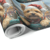 Cairn Terrier Dog Roller Onderzetter Kerst Cadeaupapier (Rol Hoek)