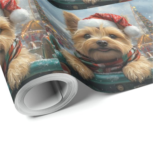 Cairn Terrier Dog Roller Onderzetter Kerst Cadeaupapier (Rol Hoek)
