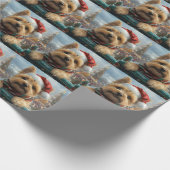 Cairn Terrier Dog Roller Onderzetter Kerst Cadeaupapier (Hoek)