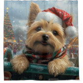 Cairn Terrier Dog Roller Onderzetter Kerst Douchegordijn (Voorkant)
