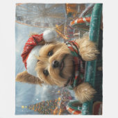 Cairn Terrier Dog Roller Onderzetter Kerst Fleece Deken (Voorkant)