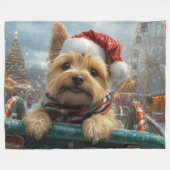 Cairn Terrier Dog Roller Onderzetter Kerst Fleece Deken (Voorkant (Horizontaal))
