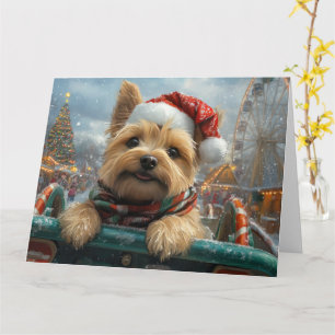 Cairn Terrier Dog Roller Onderzetter Kerst Kaart