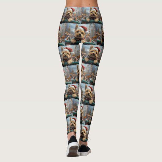 Cairn Terrier Dog Roller Onderzetter Kerst Leggings (Achterkant)