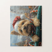 Cairn Terrier Dog Roller Onderzetter Kerst Legpuzzel (Verticaal)
