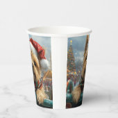 Cairn Terrier Dog Roller Onderzetter Kerst Papieren Bekers (Rechts)