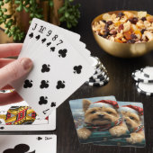 Cairn Terrier Dog Roller Onderzetter Kerst Pokerkaarten (Insitu)