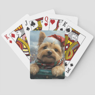 Cairn Terrier Dog Roller Onderzetter Kerst Pokerkaarten