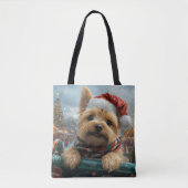 Cairn Terrier Dog Roller Onderzetter Kerst Tote Bag (Voorkant)