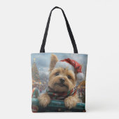Cairn Terrier Dog Roller Onderzetter Kerst Tote Bag (Achterkant)