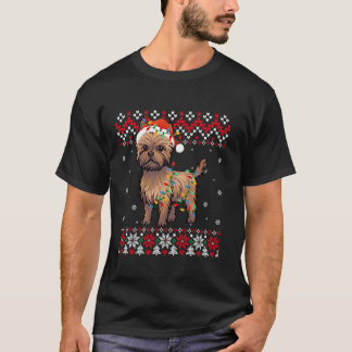Cairn Terrier Dog Santa Hat Mannen Kinder Lelijke  T-shirt