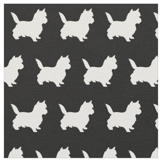 Cairn Terrier Dog Silhouette Pet Stof (Close Up)