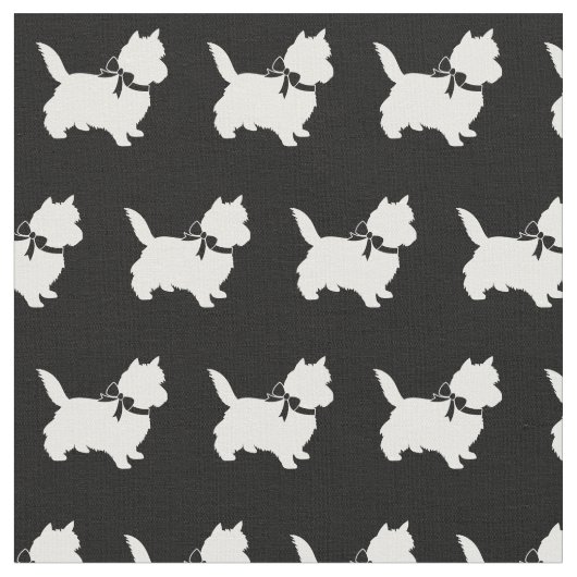Cairn Terrier Dog Silhouette Pet Stof (Close Up)