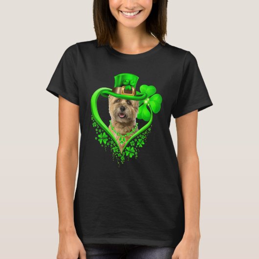 Cairn Terrier Dog St Patricks Day Lover Irish Sham T-shirt (Voorkant)