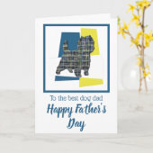 Cairn Terrier Dog TriColor Father Day Kaart (Gele Bloem)