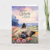 Cairn Terrier Dog with Wildflowers Pet Sympathy Kaart (Voorkant)