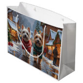 Cairn Terrier Dogs Christmas Snow Holiday  Groot Cadeauzakje (Achterkant Gekanteld)