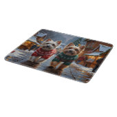 Cairn Terrier Dogs Christmas Snow Holiday  Snijplank (Hoek)