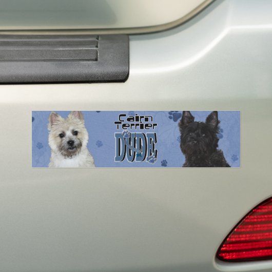 Cairn Terrier DUDE Bumpersticker (Op auto)