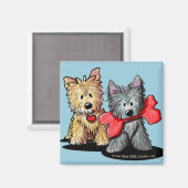Cairn Terrier Duo Magneet (Voorkant / Achterkant)